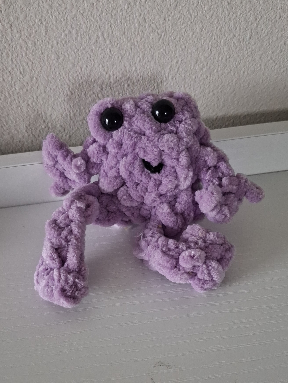 Purple Mini Crochet Frog